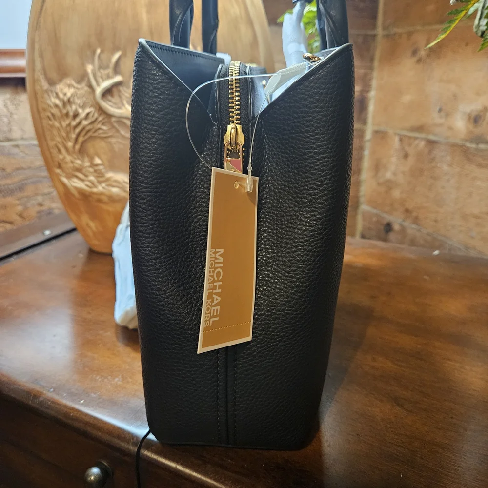 Michael Kors Black Leather Shoulder Bag